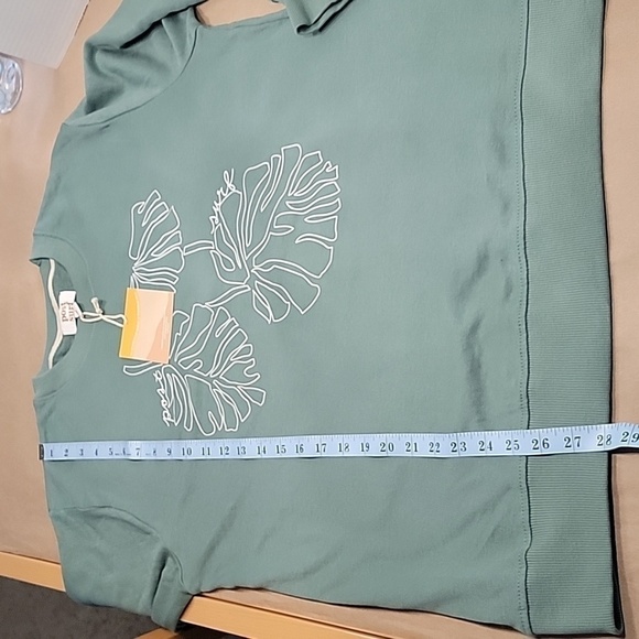 Post Surf Collective, Oversized Monstera Sweatshirt, Isla Color, Size M, NEW! - Picture 8 of 9